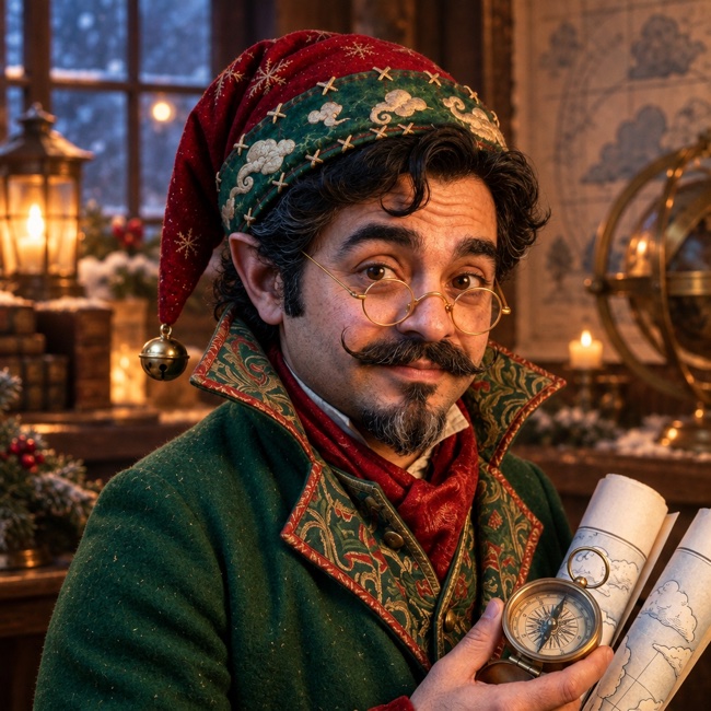 Barnaby Bellweather, Weather elf who reads snow clouds and Christmas Eve skies.