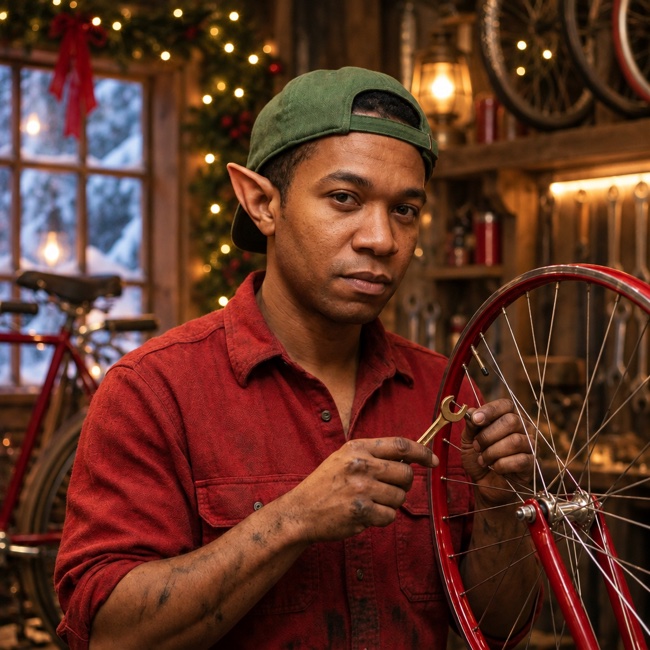 Dashwick, Head bike builder of the bicycle shop.