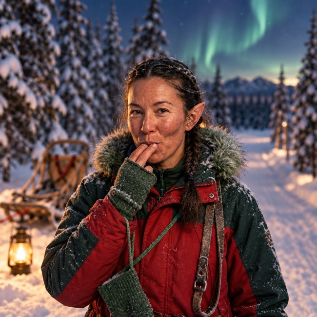 Ondrina, Husky lead of the mushing trail.