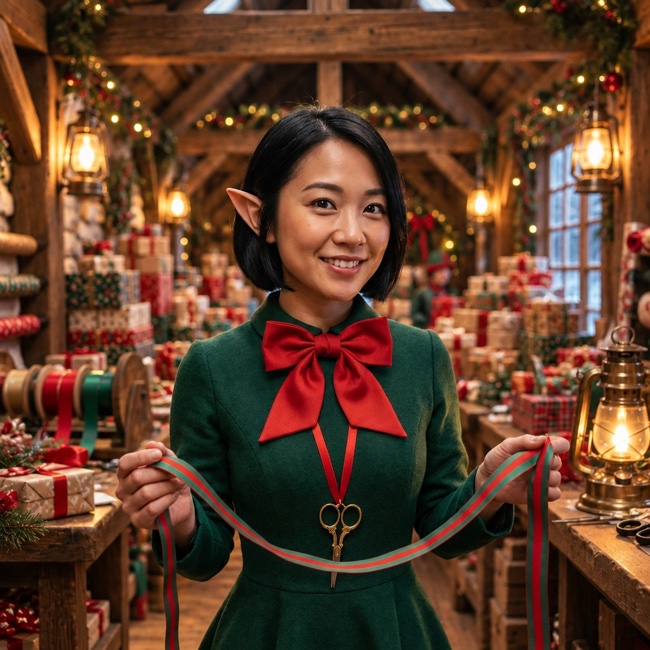 Snippet, Ribbon cutter of the wrapping room.