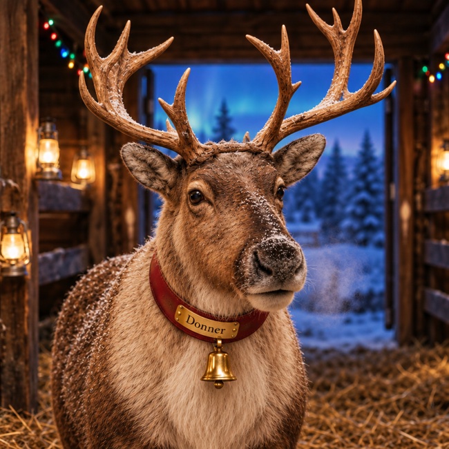 Donner, Strong, protective reindeer who stays steady in storms.